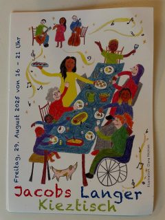 🚨🚨🚨Liebe Leute, der Countdown läuft! Noch nicht mal mehr 4 Tage bis zu Eurem Lieblings-Langen-Kieztisch in der Jacobsohnstrasse 🥳🥳🥳 Los geht’s um 16 Uhr mit der Trommelgruppe aus dem MAXIM  Ab 17 Uhr spielt die tolle Kiezband „Kellersounds“  Danach gibt’s Swing mit den „Hot Nuts“ und im Anschluss „Urban World Music“  Abschluss mit „Bela tanzt“ zum Mittanzen 🕺💃🕺💃 Und das Beste: Ihr seid alle da!!! Wir freuen uns auf Euch ❤️❤️❤️ Bis dann 👋 👋👋