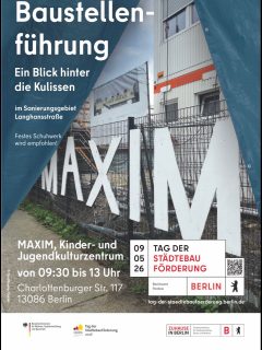 🚨🚨🚨Baustellenführung läuft! Noch bis 13 Uhr habt Ihr Zeit Euch den tollen Neubau des MAXIM anzuschauen. Es gibt auch noch schicke Beutel und Hanuta!🚨🚨🚨
