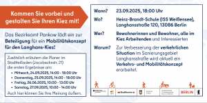 Einladung zur Beteiligung am 23.09.2025