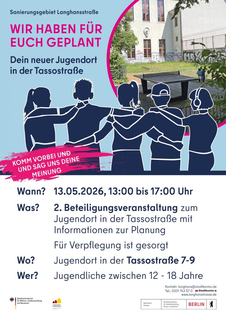 Jugendort Tassostraße - Beteiligung 2026