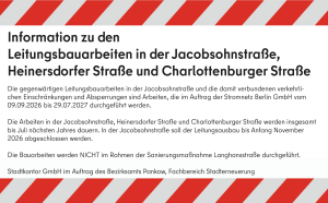 Information zu den Bauarbeiten